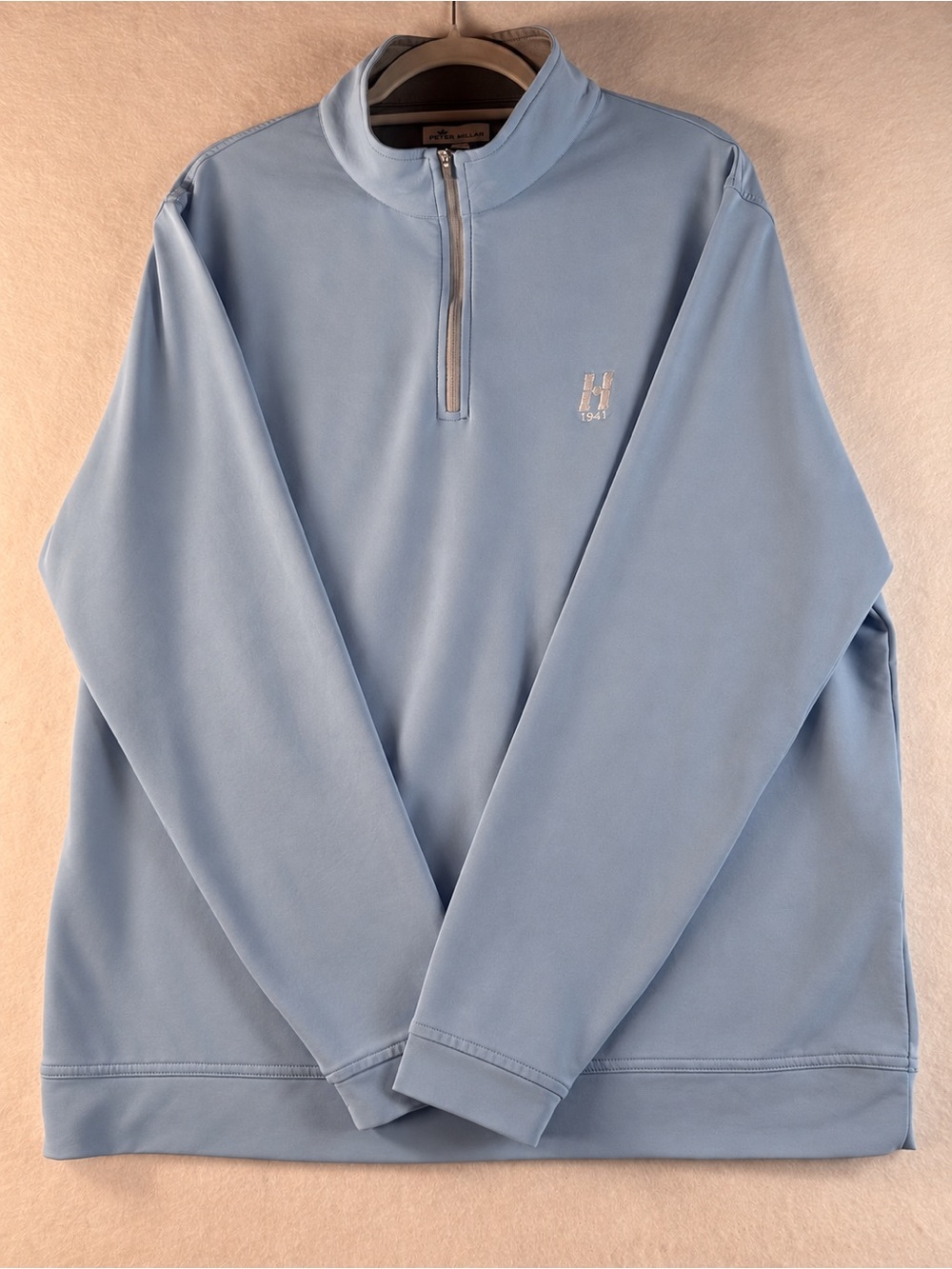 Peter Millar Crown Sport Men’s XL Blue Perth 1/4 Zip Golf Pullover H 1941